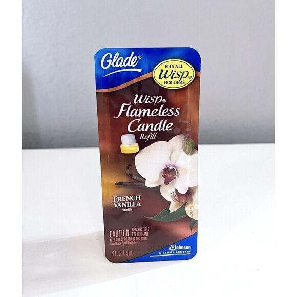 2 GLADE Wisp Refills- FRENCH VANILLA & CLEAN LINEN Flameless Candle Scented Oil - Picture 3 of 5
